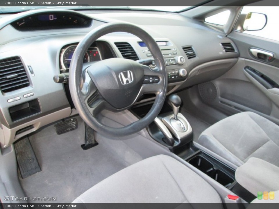 Gray Interior Prime Interior for the 2008 Honda Civic LX Sedan #82530664