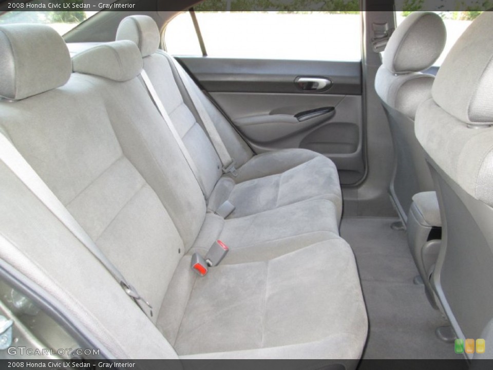 Gray Interior Rear Seat for the 2008 Honda Civic LX Sedan #82530740