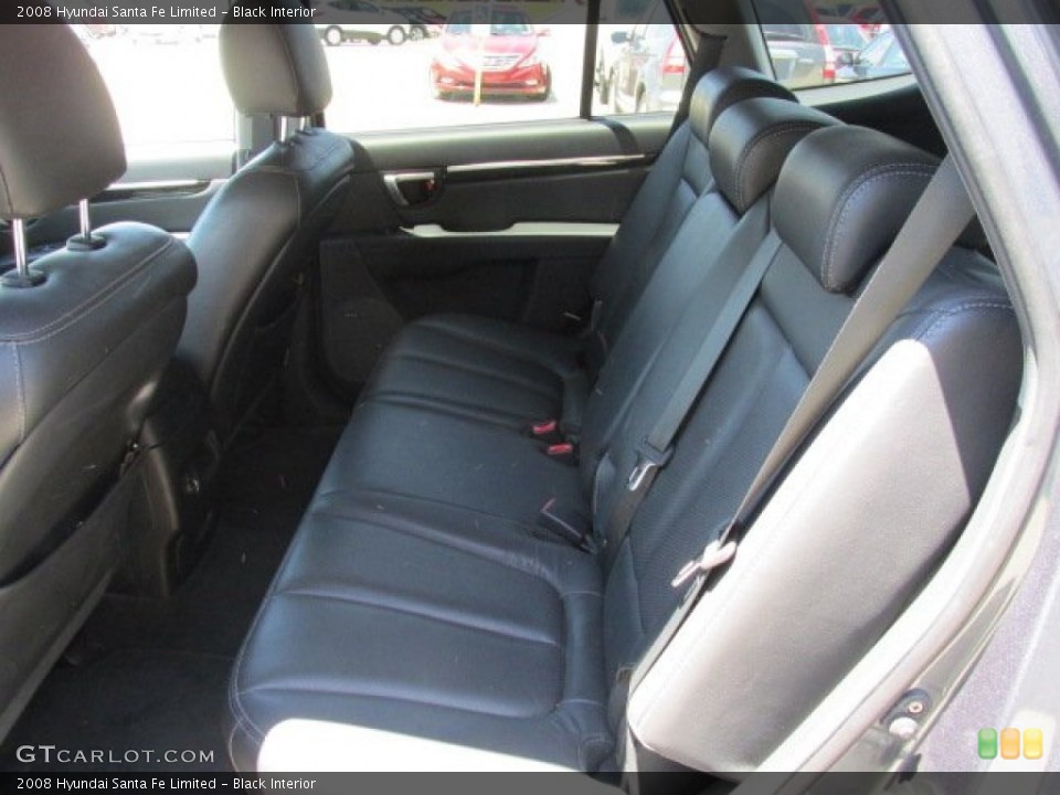 Black Interior Rear Seat for the 2008 Hyundai Santa Fe Limited #82531882
