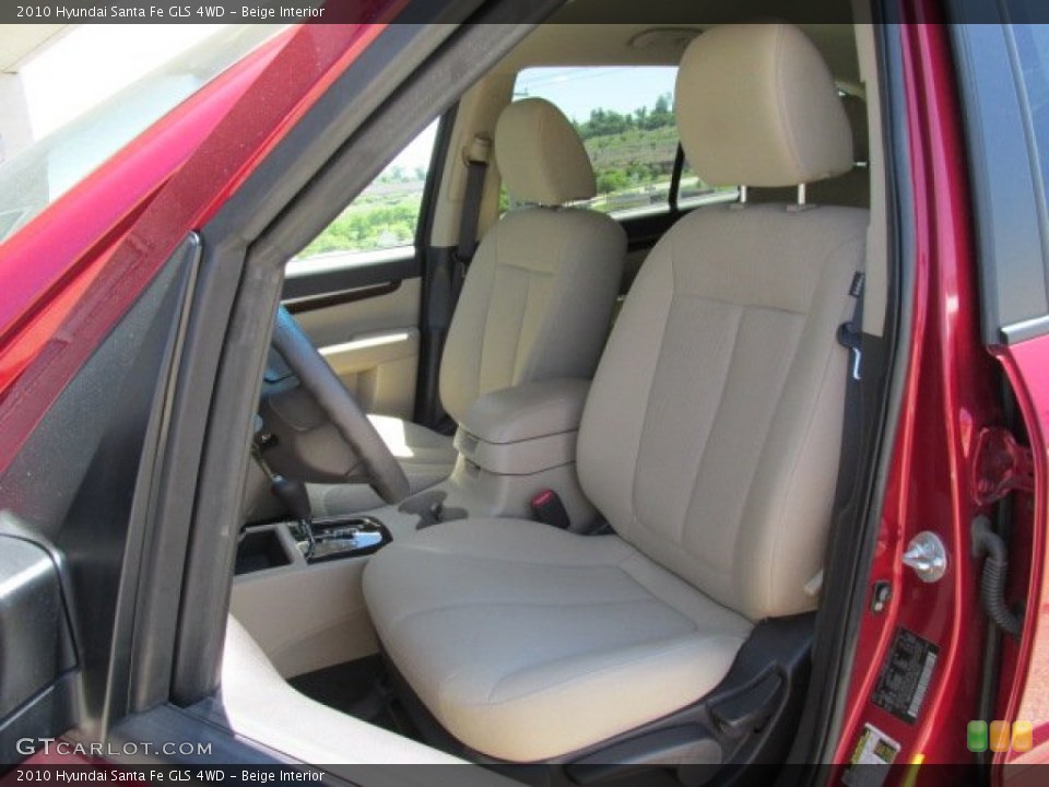 Beige Interior Front Seat for the 2010 Hyundai Santa Fe GLS 4WD #82534463