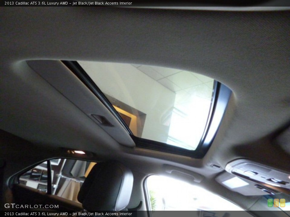 Jet Black/Jet Black Accents Interior Sunroof for the 2013 Cadillac ATS 3.6L Luxury AWD #82537578