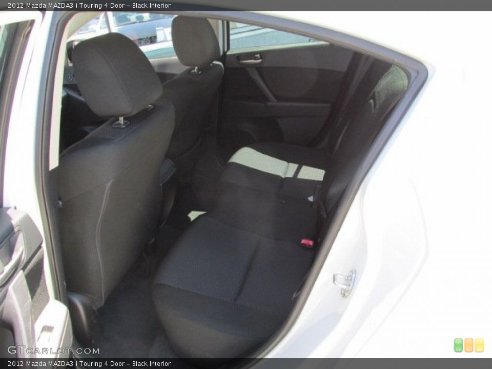 Black Interior Rear Seat for the 2012 Mazda MAZDA3 i Touring 4 Door #82538003