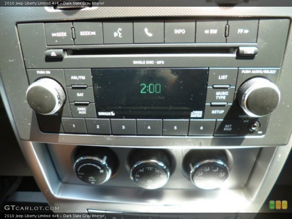 Dark Slate Gray Interior Audio System for the 2010 Jeep Liberty Limited 4x4 #82538567