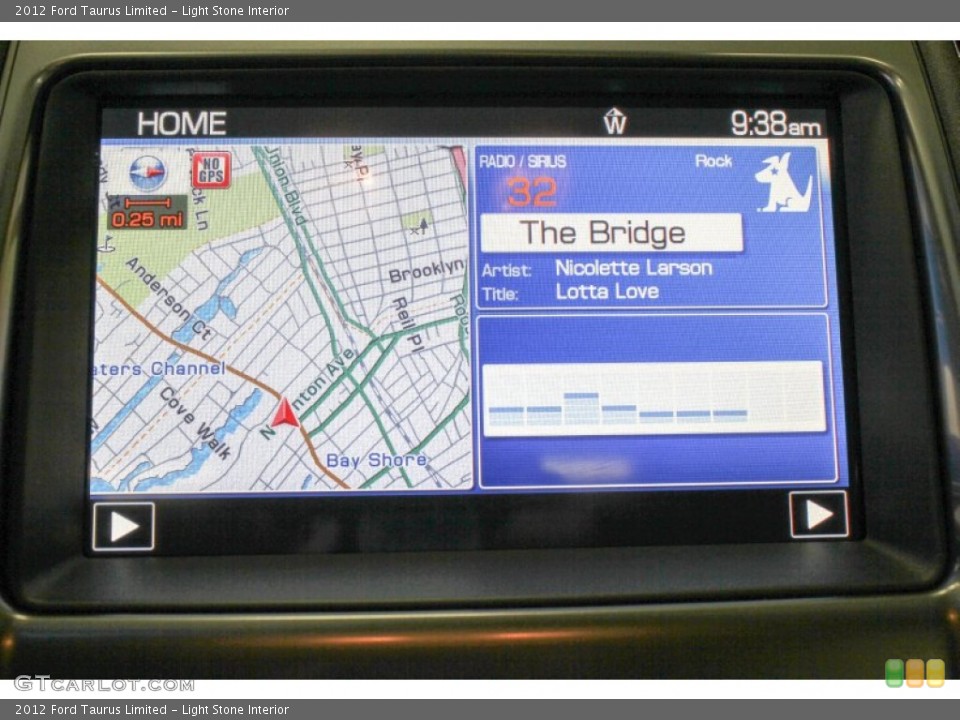 Light Stone Interior Navigation for the 2012 Ford Taurus Limited #82538773