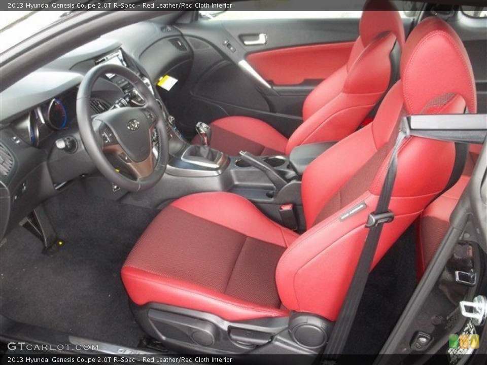 Red Leather/Red Cloth Interior Prime Interior for the 2013 Hyundai Genesis Coupe 2.0T R-Spec #82539311