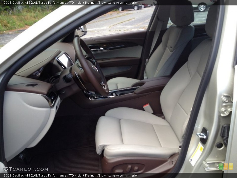 Light Platinum/Brownstone Accents Interior Front Seat for the 2013 Cadillac ATS 2.0L Turbo Performance AWD #82539719
