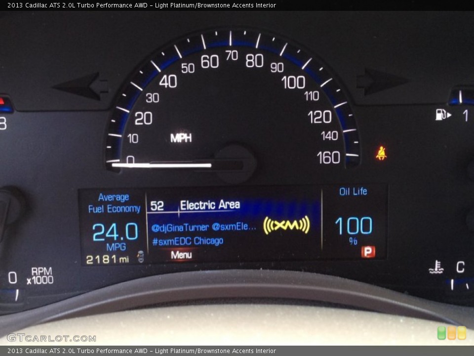 Light Platinum/Brownstone Accents Interior Gauges for the 2013 Cadillac ATS 2.0L Turbo Performance AWD #82539827