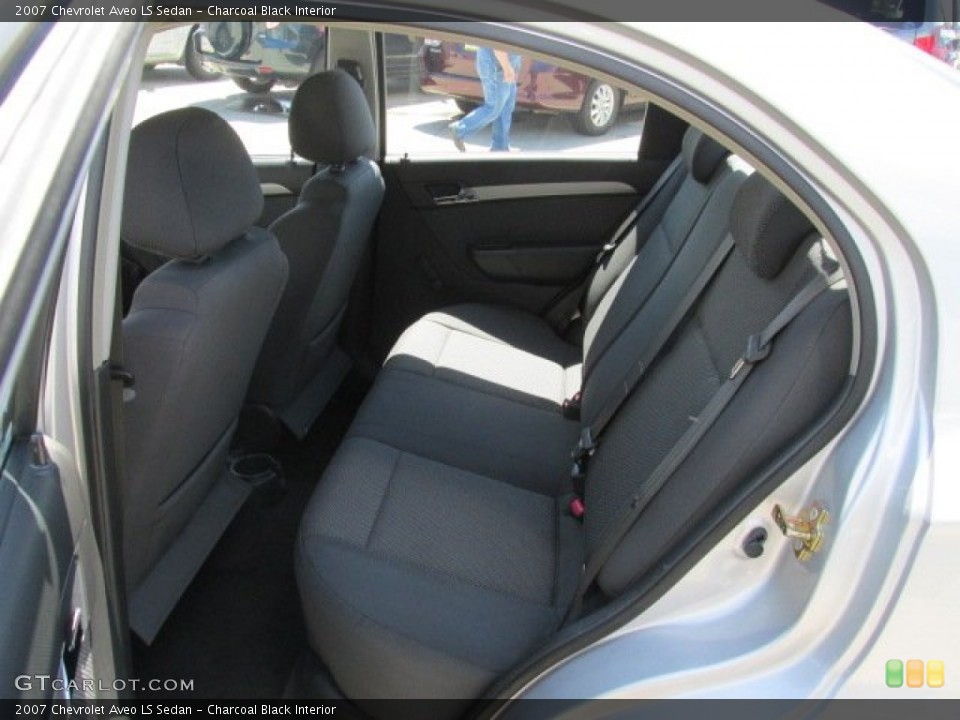 Charcoal Black Interior Rear Seat for the 2007 Chevrolet Aveo LS Sedan #82540154