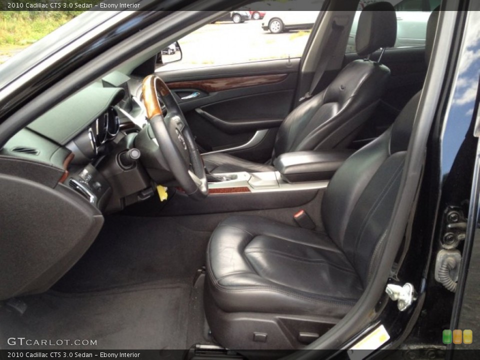 Ebony Interior Front Seat for the 2010 Cadillac CTS 3.0 Sedan #82540322