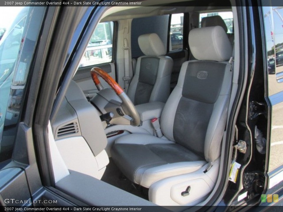 Dark Slate Gray/Light Graystone Interior Front Seat for the 2007 Jeep Commander Overland 4x4 #82540424