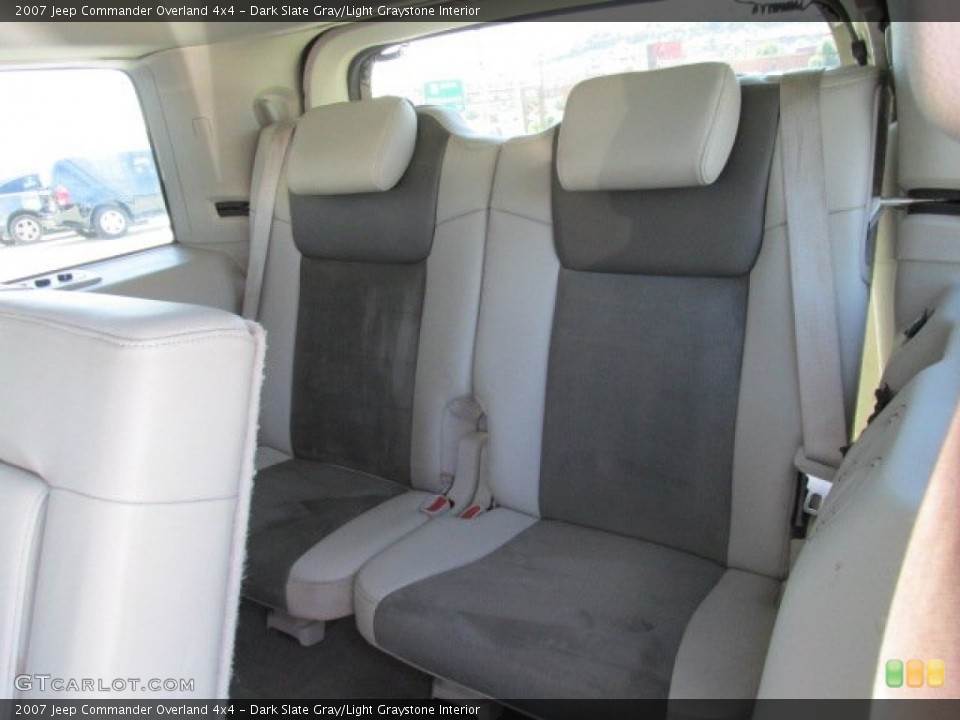 Dark Slate Gray/Light Graystone Interior Rear Seat for the 2007 Jeep Commander Overland 4x4 #82540532