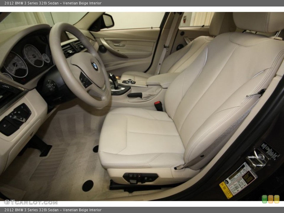 Venetian Beige Interior Front Seat for the 2012 BMW 3 Series 328i Sedan #82540775
