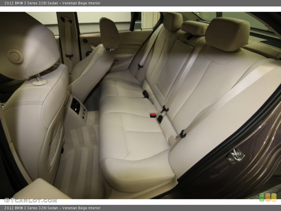 Venetian Beige Interior Rear Seat for the 2012 BMW 3 Series 328i Sedan #82540950