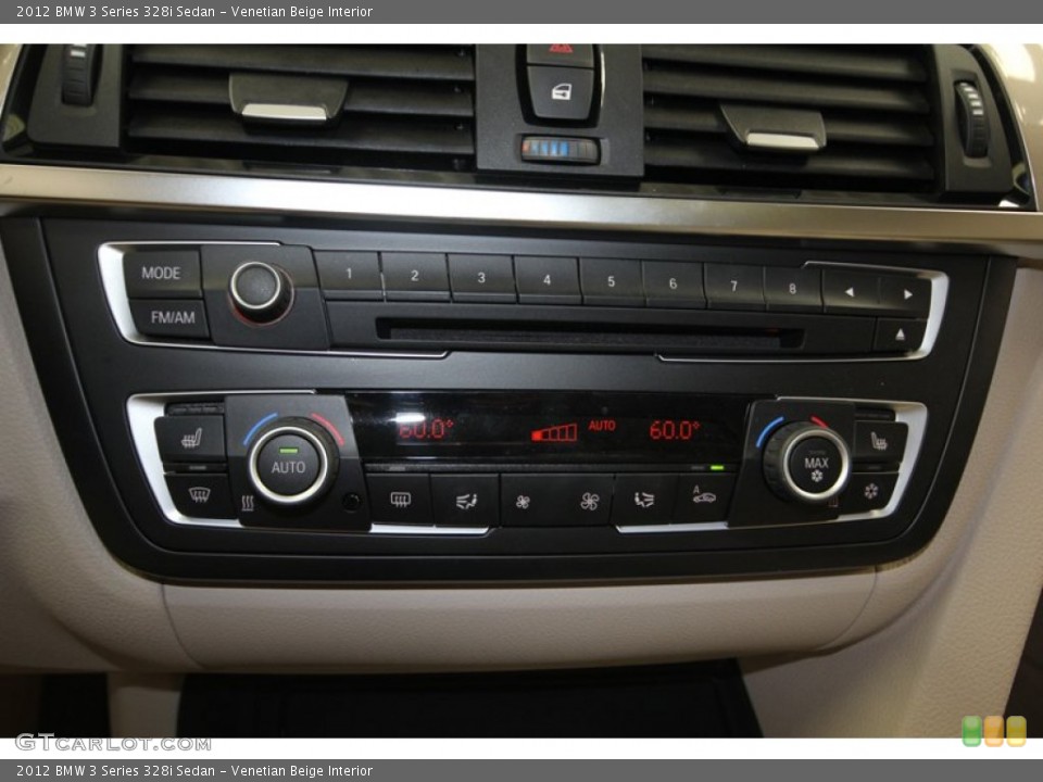Venetian Beige Interior Controls for the 2012 BMW 3 Series 328i Sedan #82541123