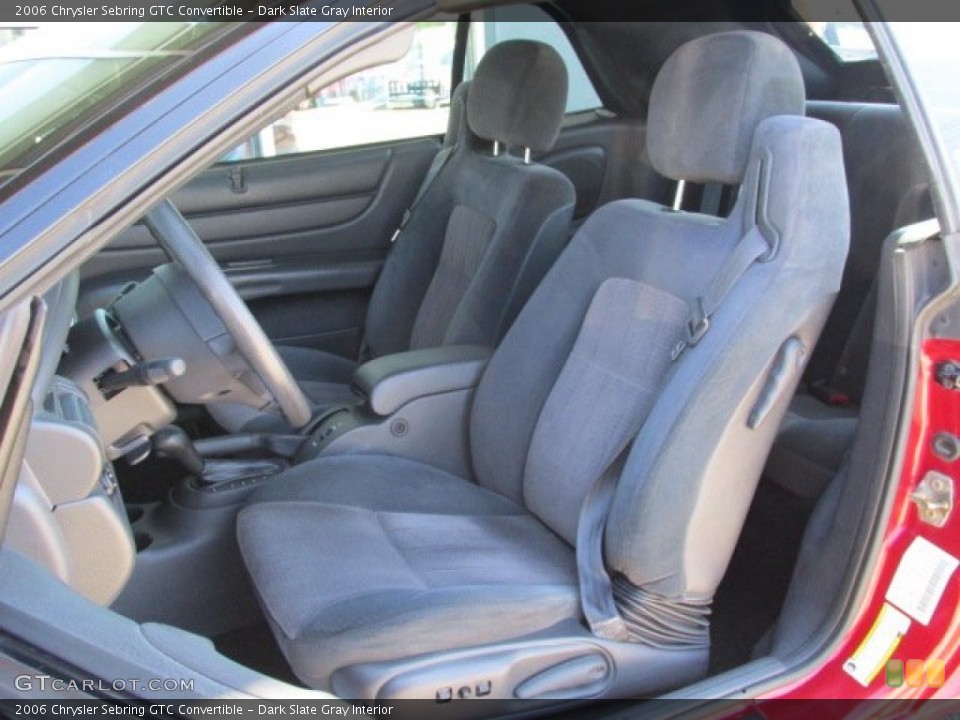 Dark Slate Gray Interior Front Seat for the 2006 Chrysler Sebring GTC Convertible #82541126