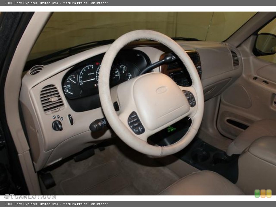 Medium Prairie Tan Interior Dashboard for the 2000 Ford Explorer Limited 4x4 #82544627