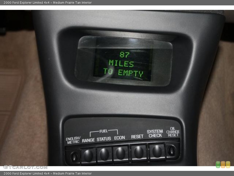Medium Prairie Tan Interior Controls for the 2000 Ford Explorer Limited 4x4 #82544855