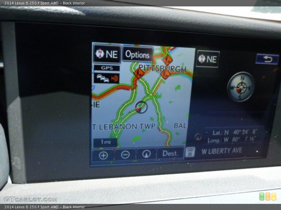 Black Interior Navigation for the 2014 Lexus IS 250 F Sport AWD #82547660