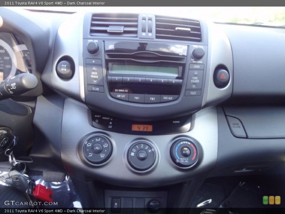 Dark Charcoal Interior Controls for the 2011 Toyota RAV4 V6 Sport 4WD #82547762