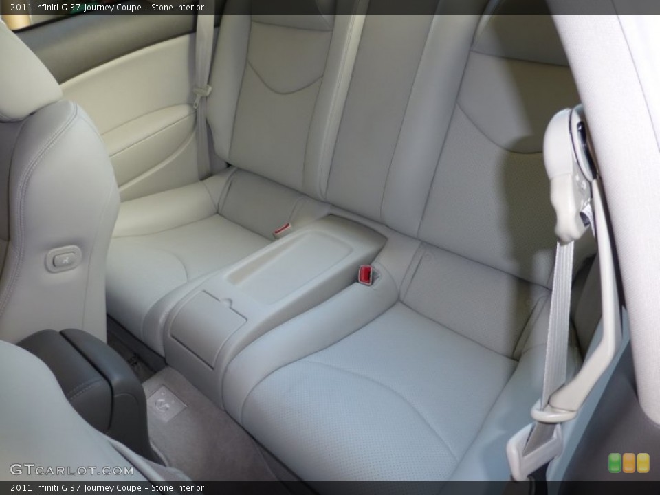 Stone Interior Rear Seat for the 2011 Infiniti G 37 Journey Coupe #82547959