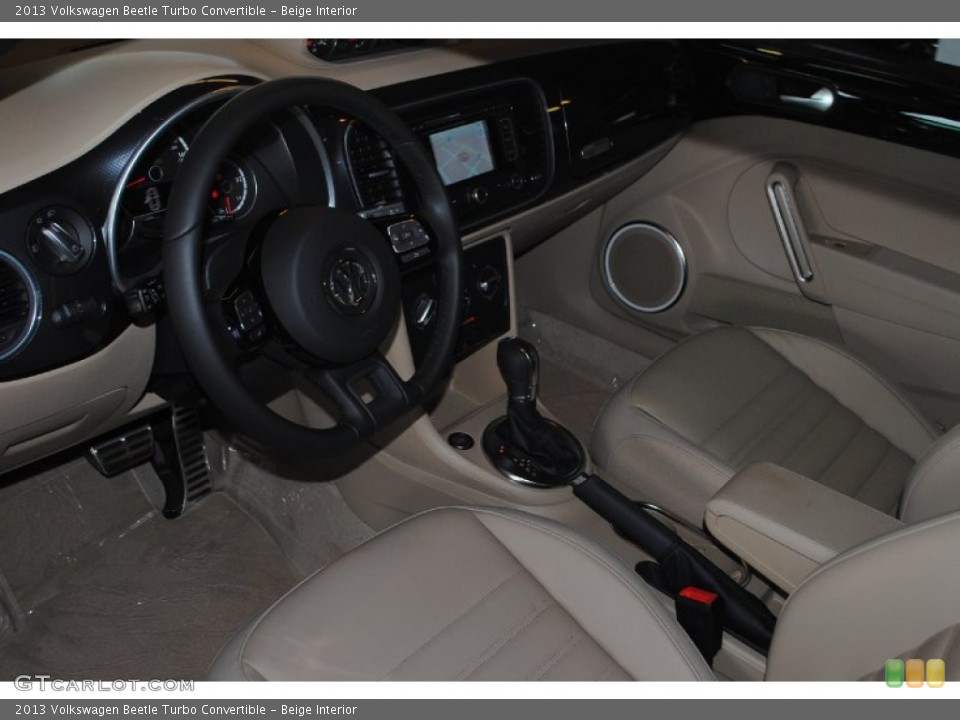 Beige Interior Prime Interior for the 2013 Volkswagen Beetle Turbo Convertible #82555723