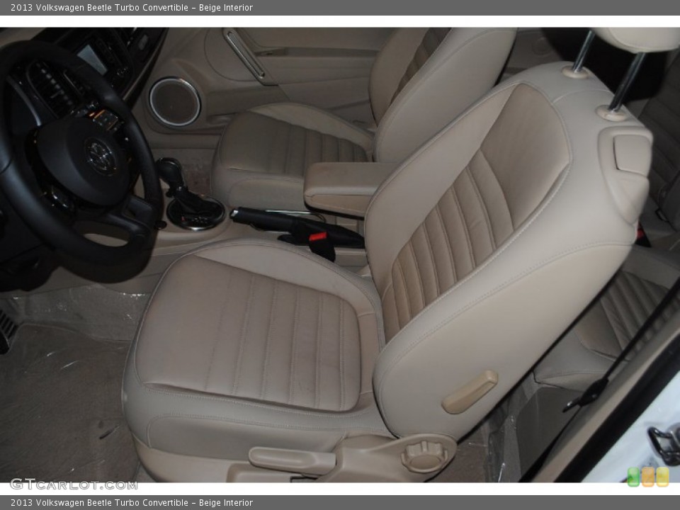 Beige Interior Front Seat for the 2013 Volkswagen Beetle Turbo Convertible #82555747
