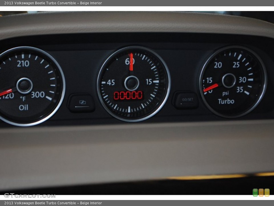 Beige Interior Gauges for the 2013 Volkswagen Beetle Turbo Convertible #82555926