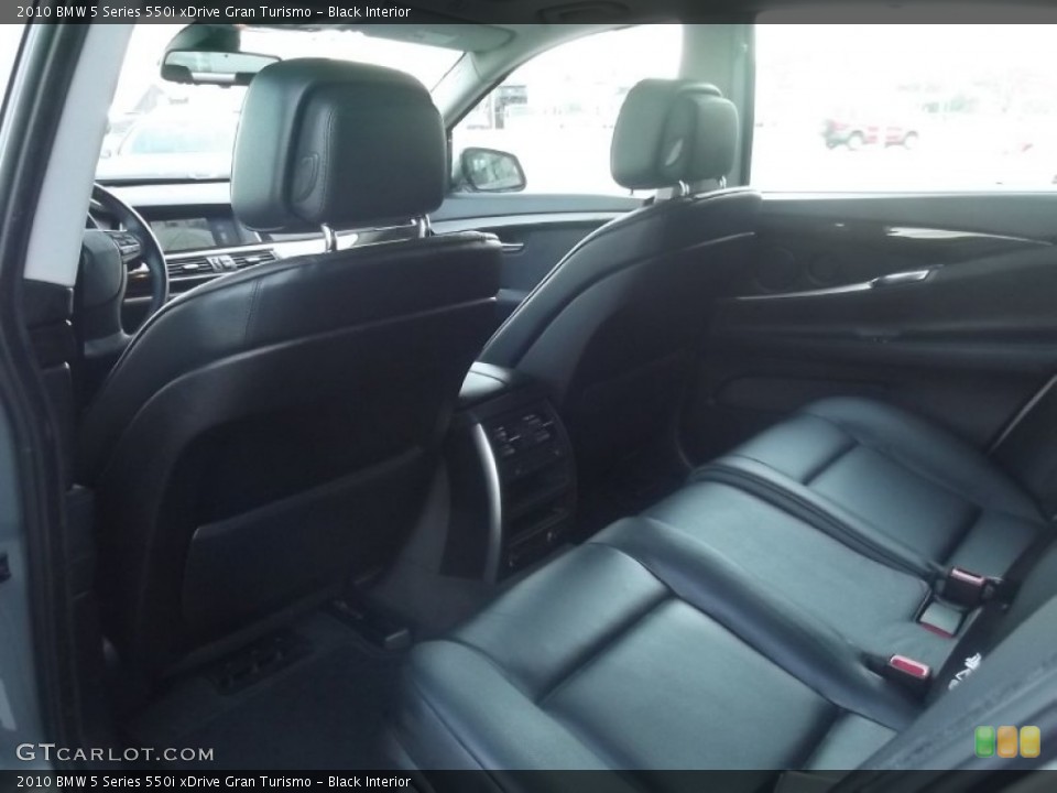Black Interior Rear Seat for the 2010 BMW 5 Series 550i xDrive Gran Turismo #82558423