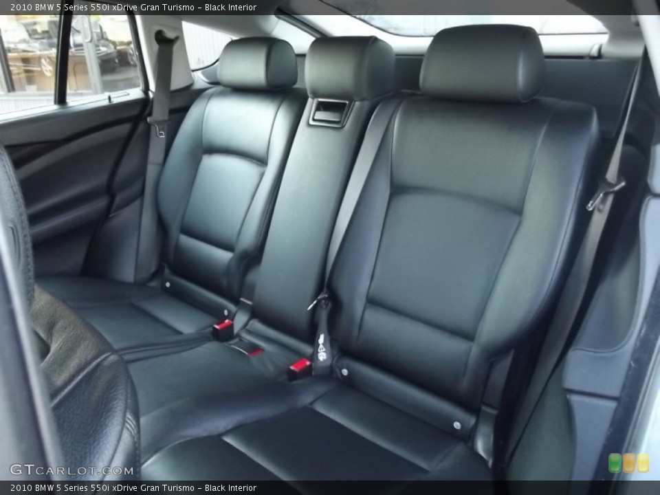 Black Interior Rear Seat for the 2010 BMW 5 Series 550i xDrive Gran Turismo #82558442
