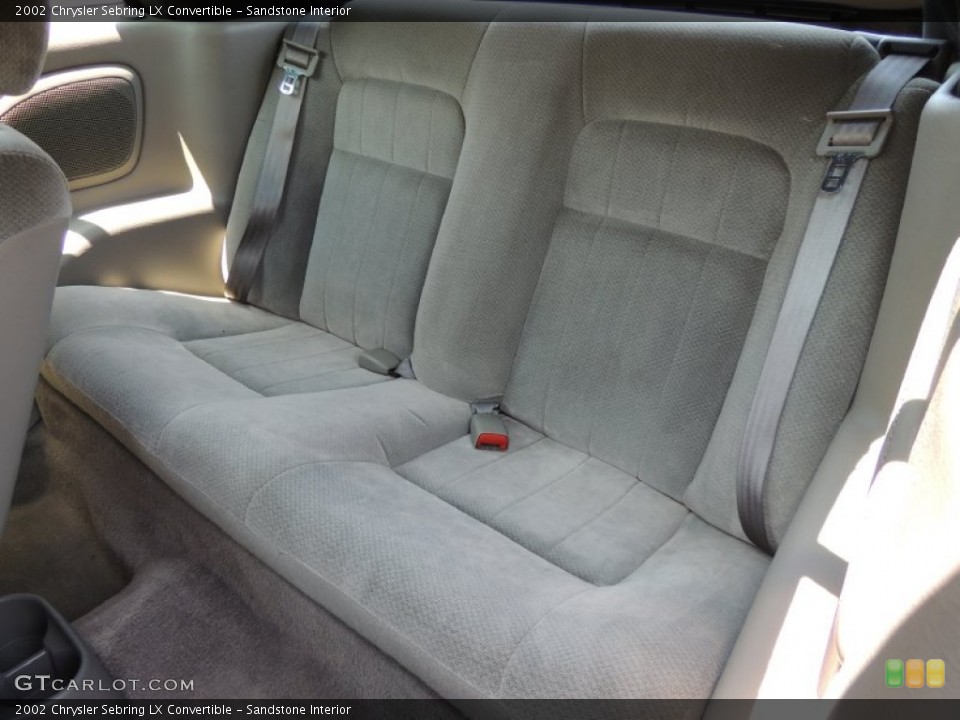 Sandstone Interior Rear Seat for the 2002 Chrysler Sebring LX Convertible #82558443