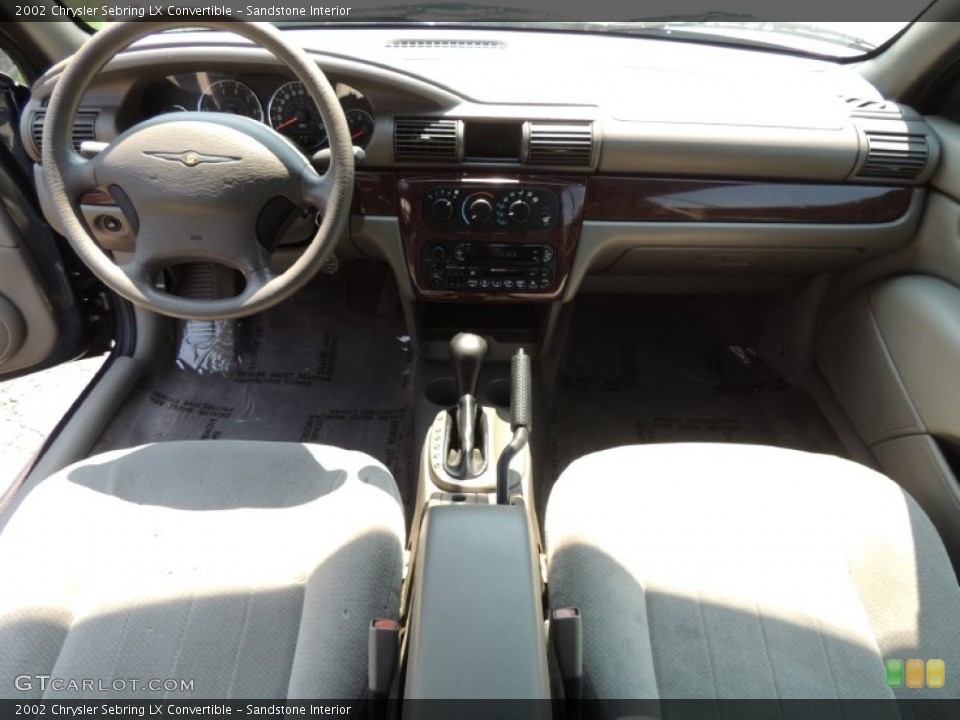 Sandstone Interior Dashboard for the 2002 Chrysler Sebring LX Convertible #82558462