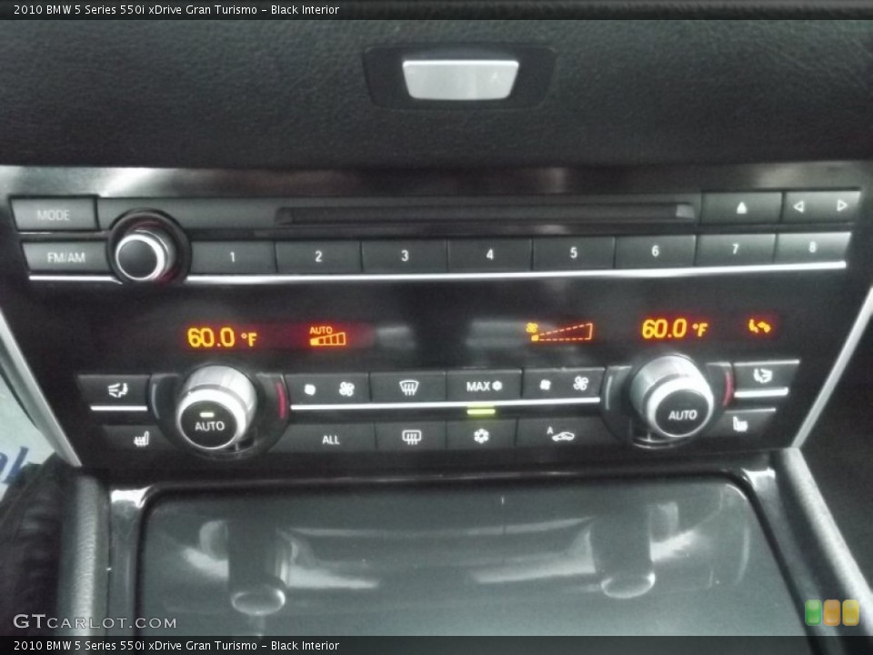 Black Interior Controls for the 2010 BMW 5 Series 550i xDrive Gran Turismo #82558831