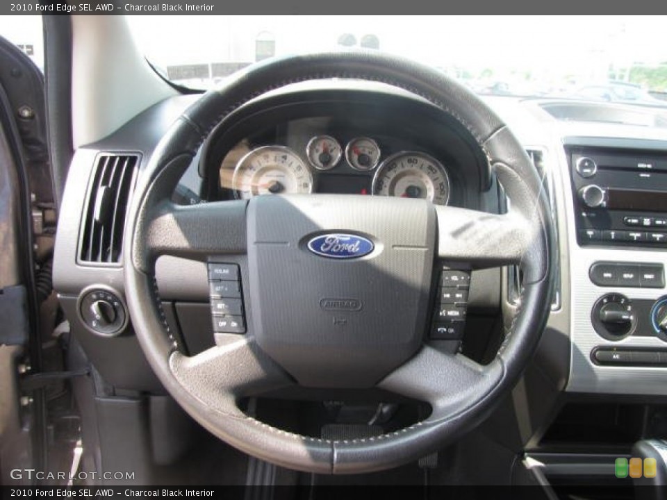 Charcoal Black Interior Steering Wheel for the 2010 Ford Edge SEL AWD #82559608