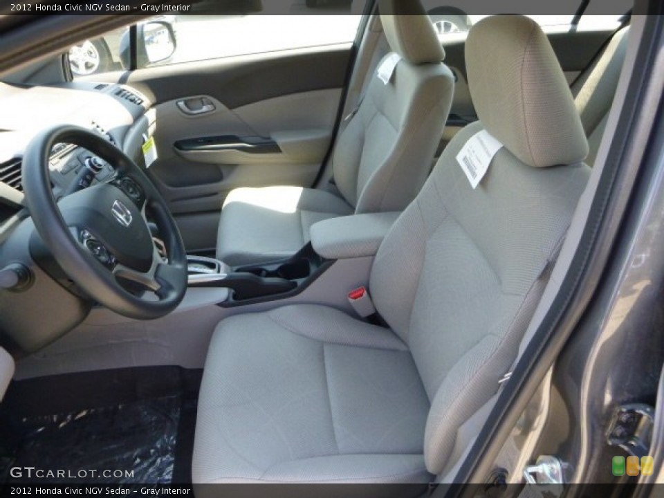 Gray Interior Front Seat for the 2012 Honda Civic NGV Sedan #82561959