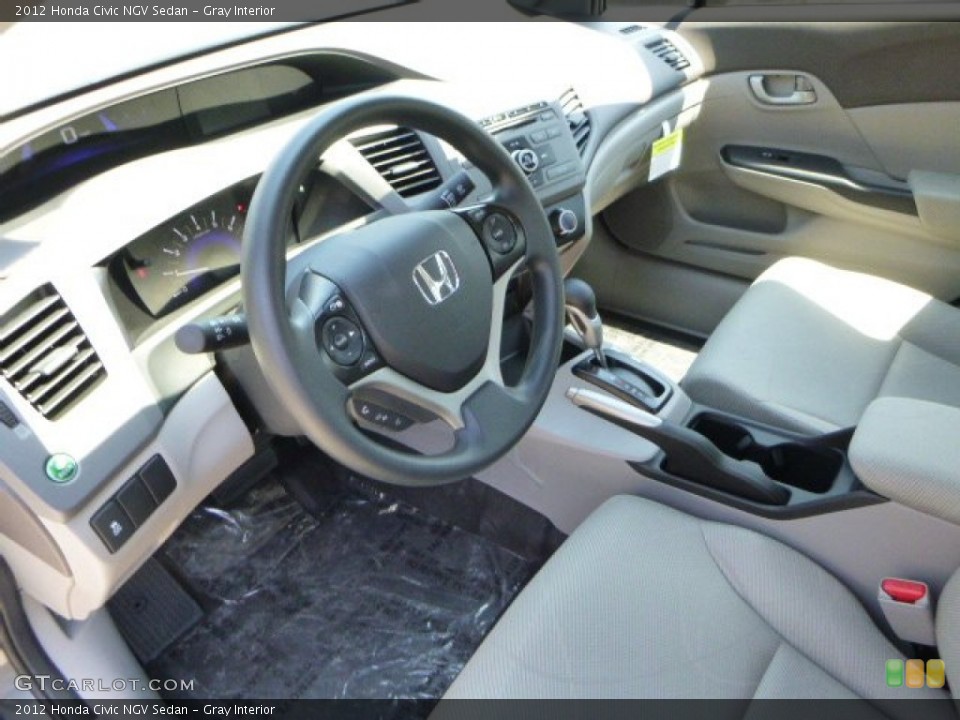 Gray Interior Prime Interior for the 2012 Honda Civic NGV Sedan #82562056