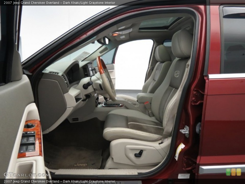 Dark Khaki/Light Graystone Interior Front Seat for the 2007 Jeep Grand Cherokee Overland #82562794