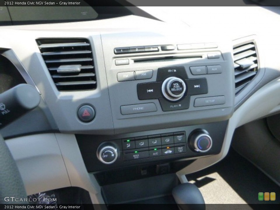 Gray Interior Controls for the 2012 Honda Civic NGV Sedan #82563051