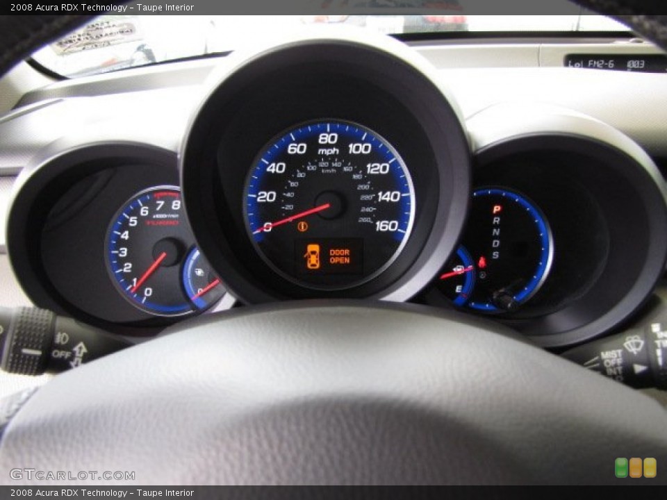 Taupe Interior Gauges for the 2008 Acura RDX Technology #82567630