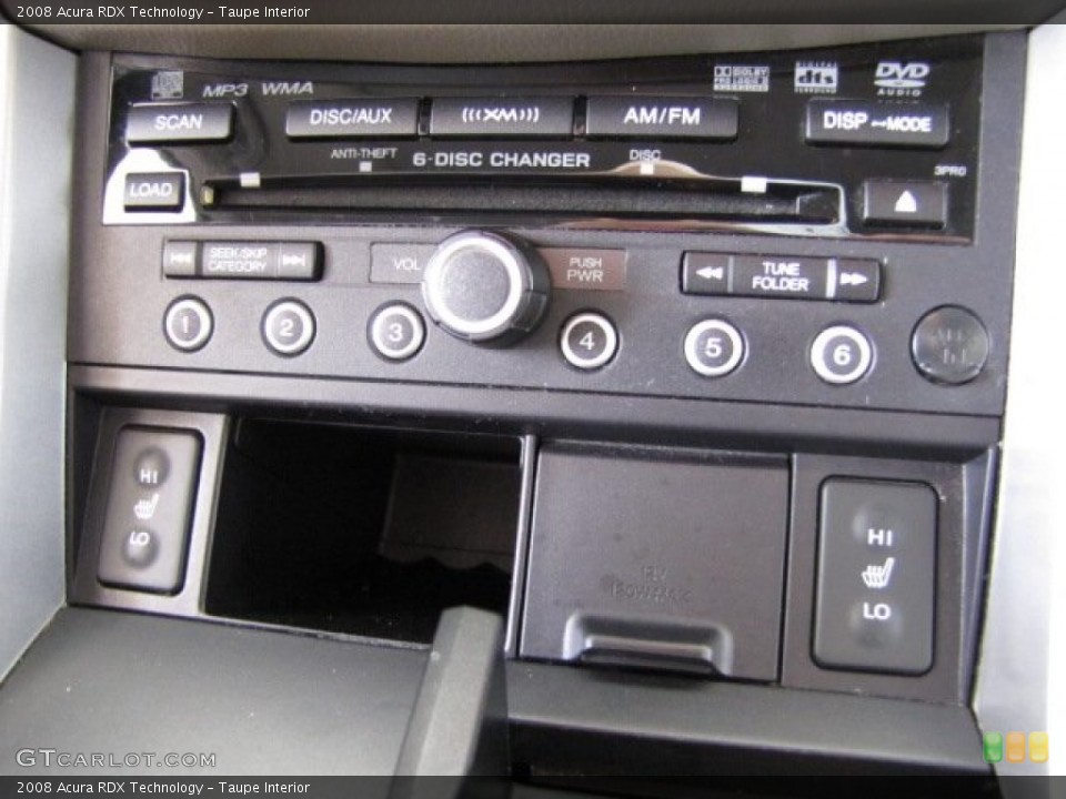 Taupe Interior Controls for the 2008 Acura RDX Technology #82567714