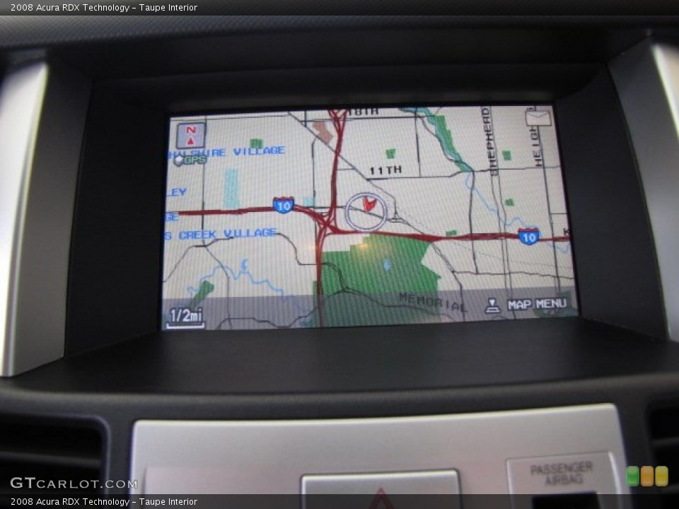 Taupe Interior Navigation for the 2008 Acura RDX Technology #82567750
