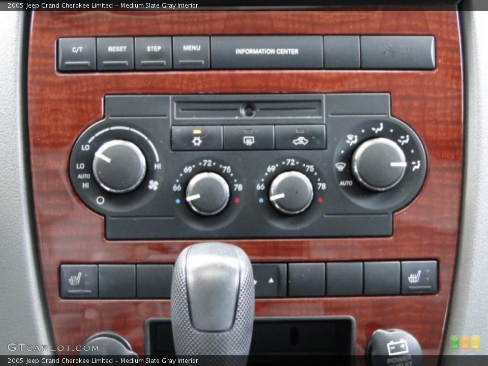 Medium Slate Gray Interior Controls for the 2005 Jeep Grand Cherokee Limited #82568526