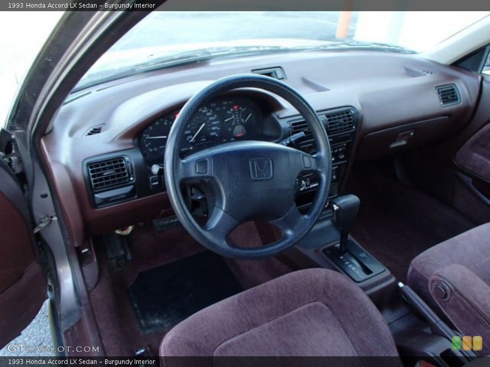 Burgundy Interior Prime Interior for the 1993 Honda Accord LX Sedan #82569848