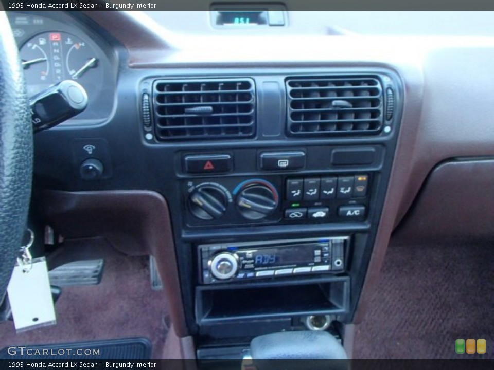 Burgundy Interior Controls for the 1993 Honda Accord LX Sedan #82569912