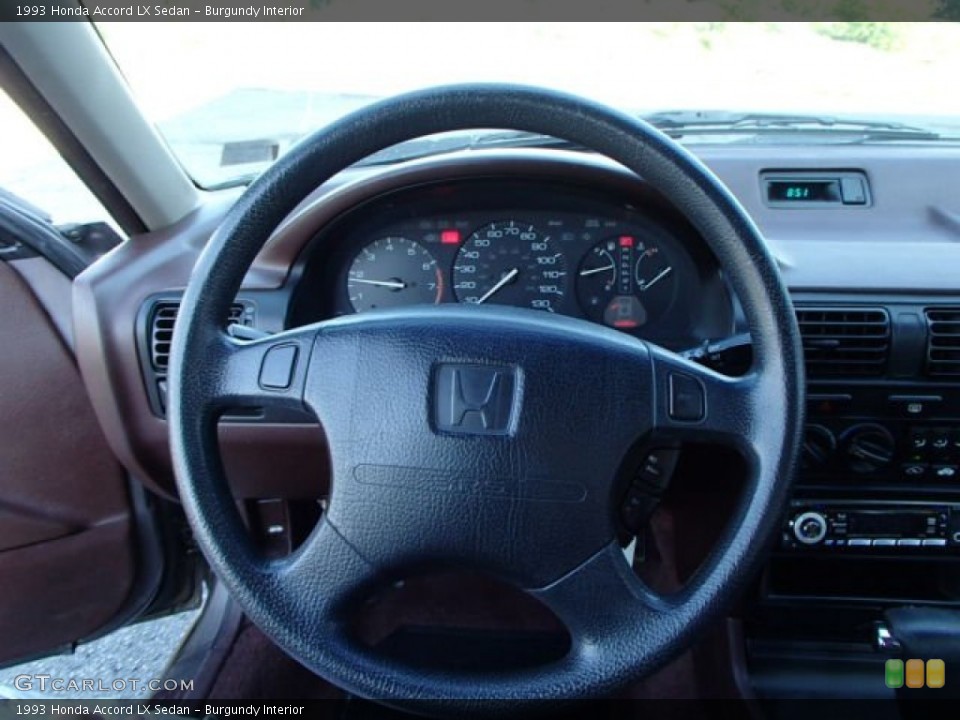 Burgundy Interior Steering Wheel for the 1993 Honda Accord LX Sedan #82569958