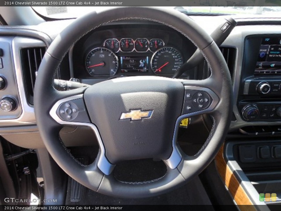 Jet Black Interior Steering Wheel for the 2014 Chevrolet Silverado 1500 LTZ Crew Cab 4x4 #82570103
