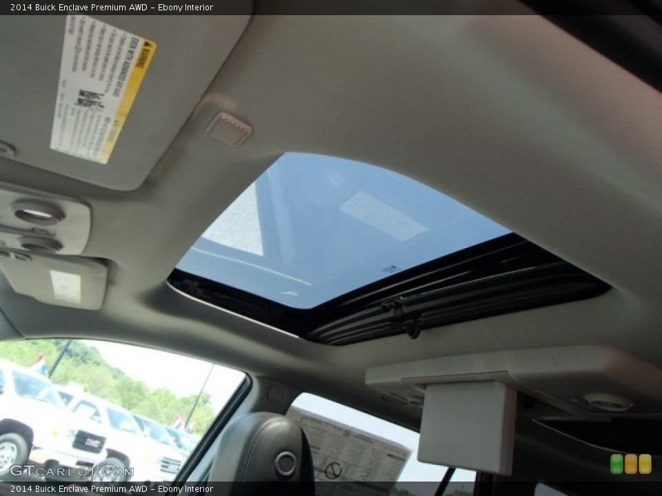 Ebony Interior Sunroof for the 2014 Buick Enclave Premium AWD #82573382