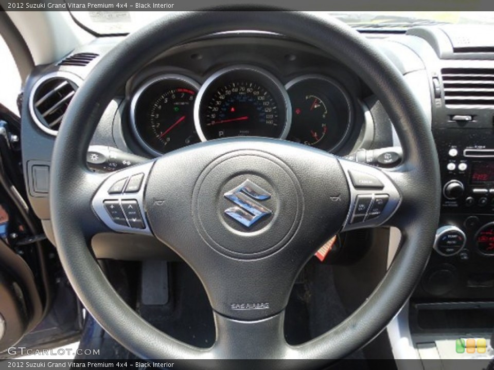 Black Interior Steering Wheel for the 2012 Suzuki Grand Vitara Premium 4x4 #82573911
