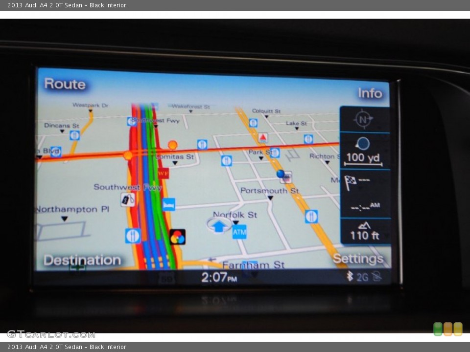 Black Interior Navigation for the 2013 Audi A4 2.0T Sedan #82574839