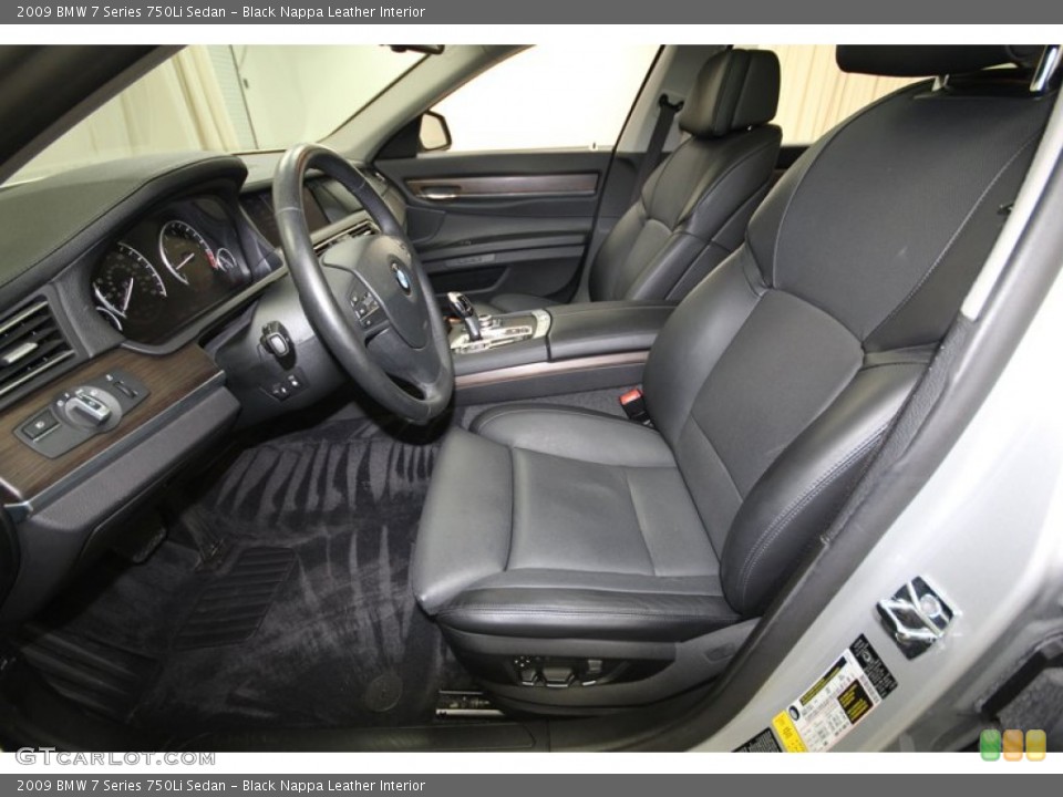 Black Nappa Leather Interior Front Seat for the 2009 BMW 7 Series 750Li Sedan #82578218