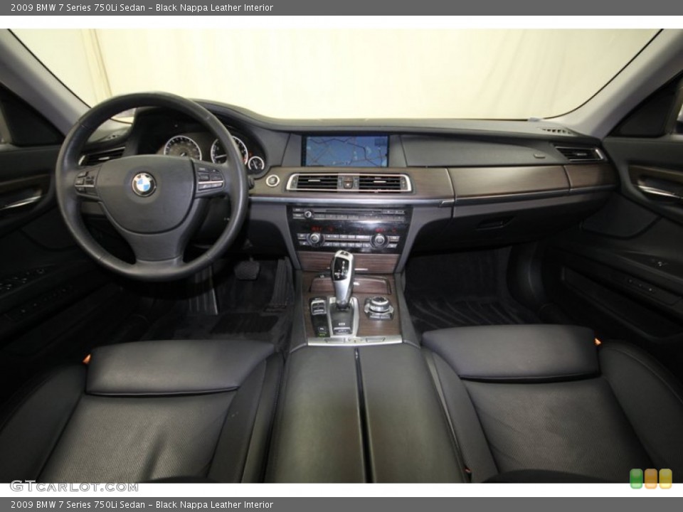 Black Nappa Leather Interior Dashboard for the 2009 BMW 7 Series 750Li Sedan #82578242